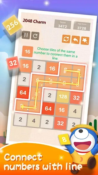 Number Charm: Slide Puzzle (Две тысячи сорок восемь)  [МОД Меню] Screenshot 3