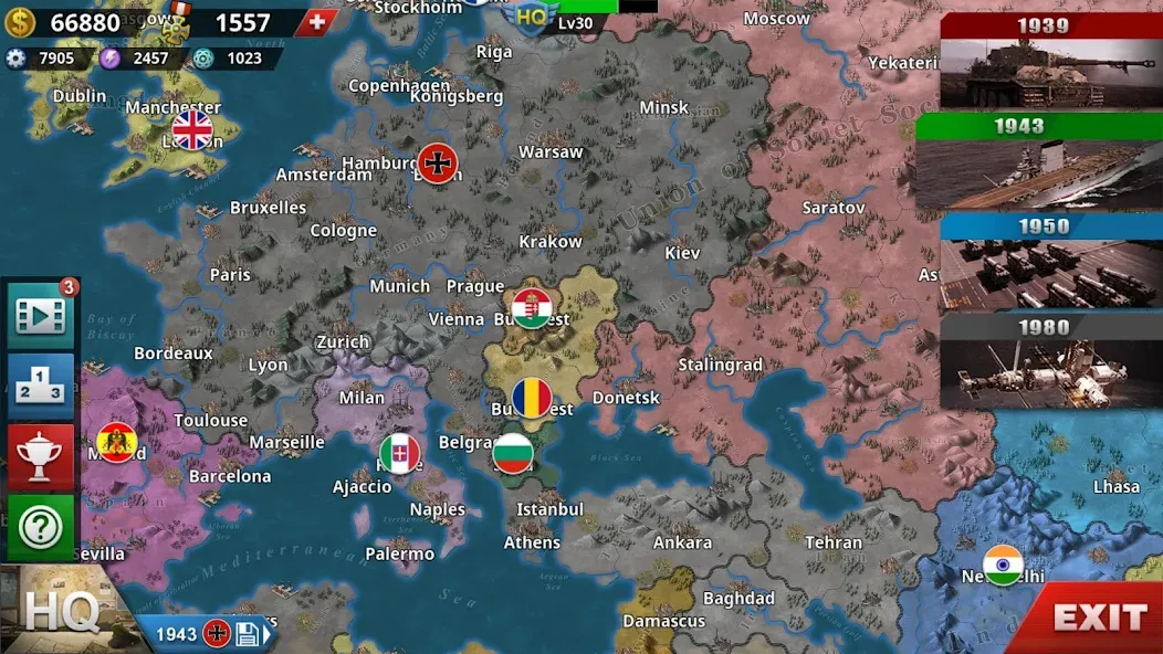 World Conqueror 4-WW2 Strategy (Ворлд Конкерор 4)  [МОД Unlocked] Screenshot 2