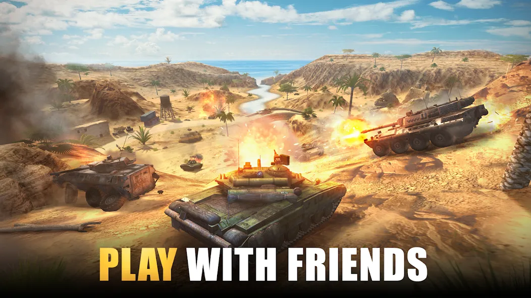 Tank Force: Tank games blitz  [МОД Бесконечные монеты] Screenshot 1