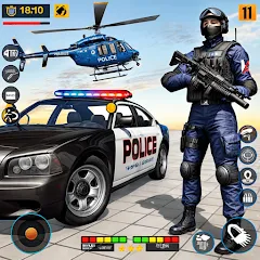 Взлом US Police Shooting Crime City  [МОД Много монет] - последняя версия apk на Андроид