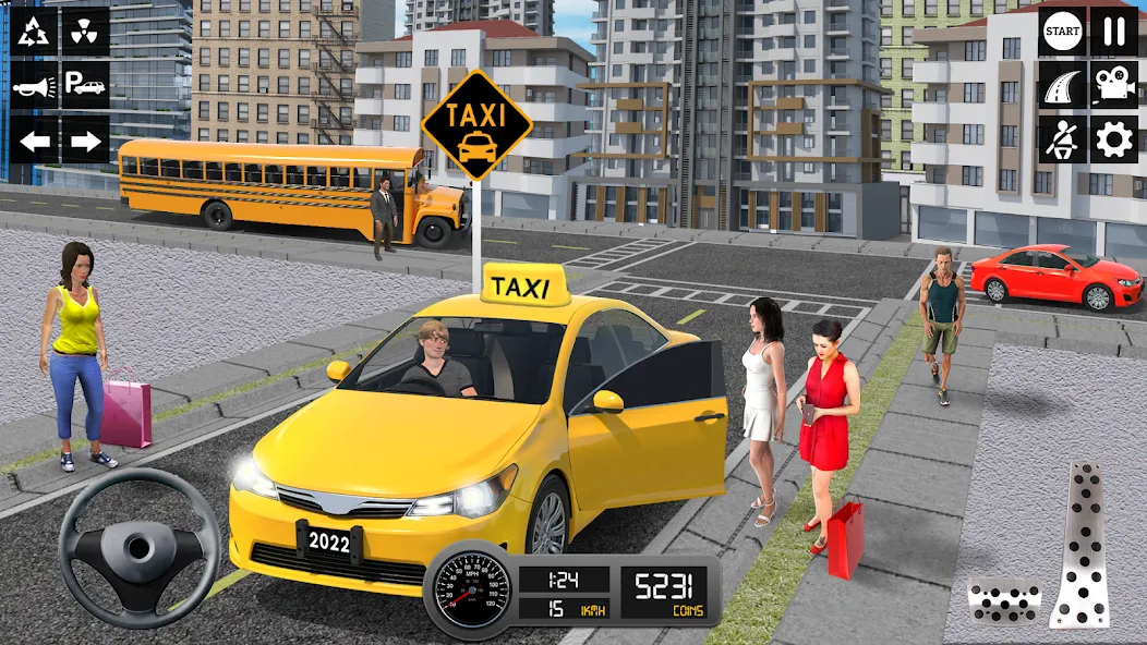 Taxi Simulator 3d Taxi Sim  [МОД Mega Pack] Screenshot 4