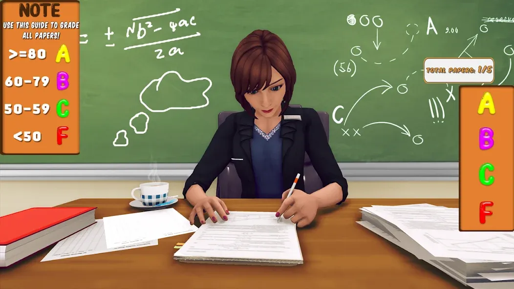 High School Teacher Simulator  [МОД Много монет] Screenshot 3