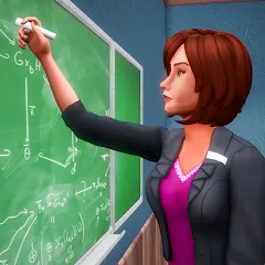 Скачать взломанную High School Teacher Simulator  [МОД Много монет] - полная версия apk на Андроид