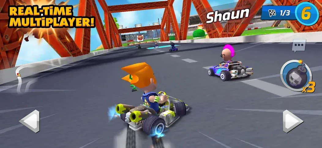 Boom Karts Multiplayer Racing (Бум Картс Мультиплеер Рейсинг)  [МОД Много монет] Screenshot 1