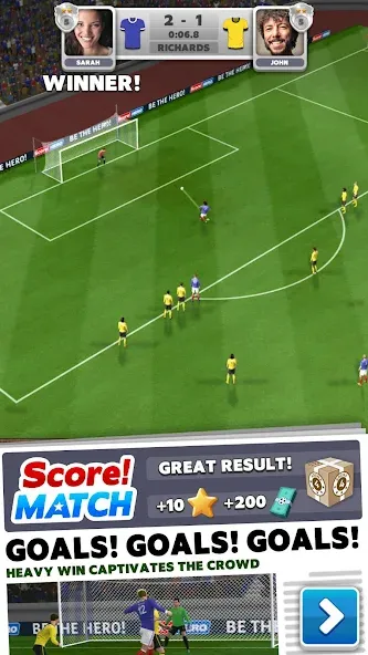 Score! Match - PvP Soccer  [МОД Много монет] Screenshot 1