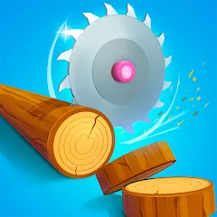 Взломанная Idle Cutter: Wood Slice (Айдл Катер)  [МОД Много денег] - стабильная версия apk на Андроид