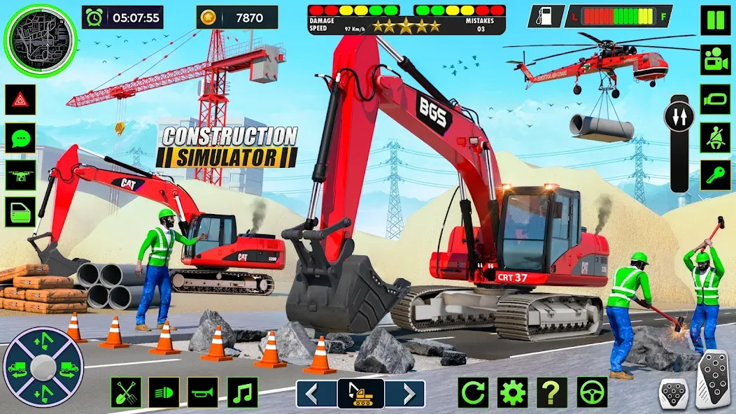 Real Road Construction Games (Реал Роад Конструкшн Геймс)  [МОД Бесконечные монеты] Screenshot 5