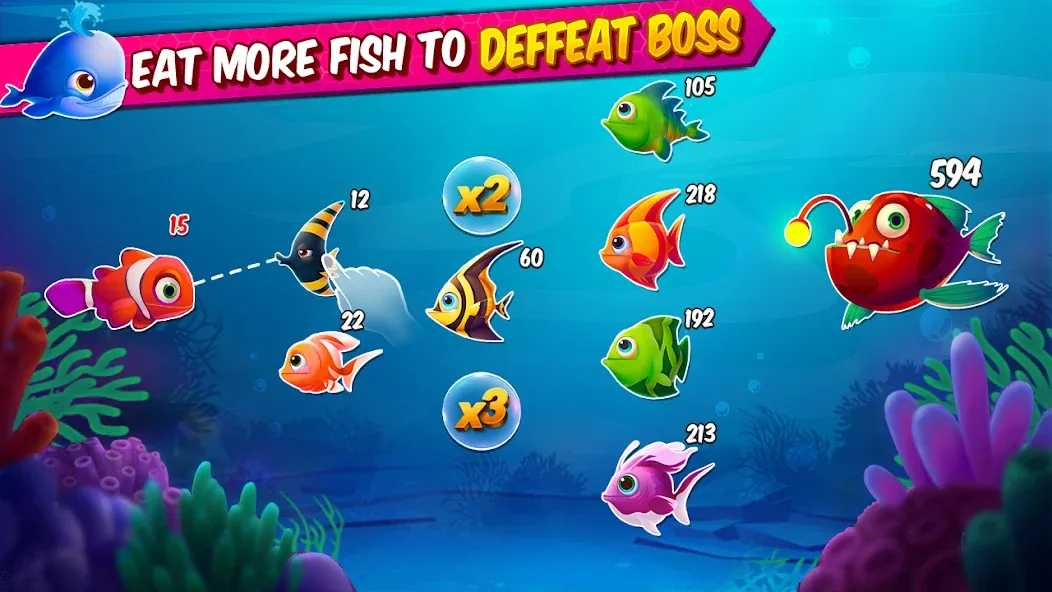 Big Eat Fish Games Shark Games  [МОД Меню] Screenshot 2