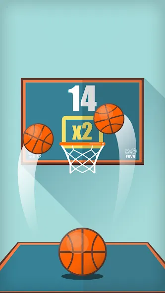 Basketball FRVR - Dunk Shoot (Баскетбол ФРВР)  [МОД Много монет] Screenshot 1