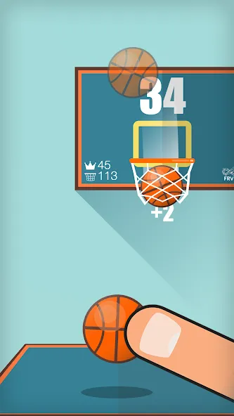 Basketball FRVR - Dunk Shoot (Баскетбол ФРВР)  [МОД Много монет] Screenshot 2