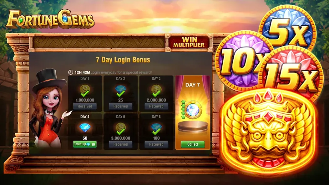 Slot Fortune Gems-TaDa Games (Слот Форчун Гемс)  [МОД Бесконечные деньги] Screenshot 3