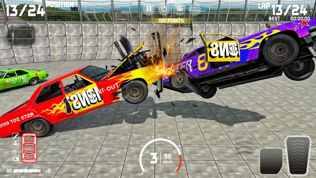 Demolition Derby: Car Games  [МОД Бесконечные монеты] Screenshot 5