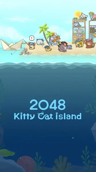 2048 Kitty Cat Island (Остров Кошачьеи Кошки)  [МОД Бесконечные деньги] Screenshot 1