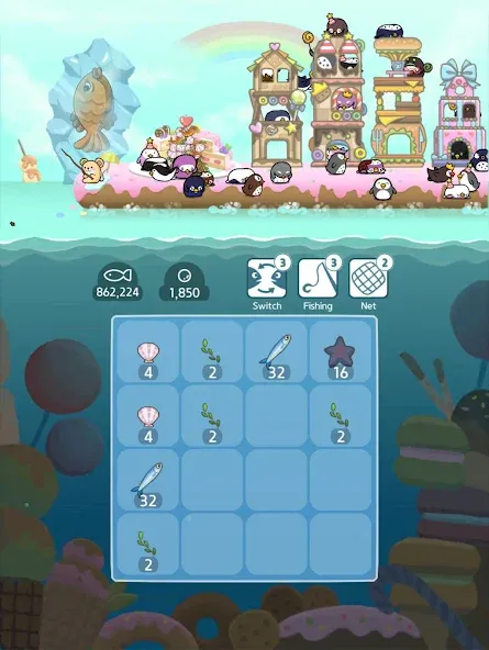 2048 Penguin Island  [МОД Бесконечные монеты] Screenshot 4