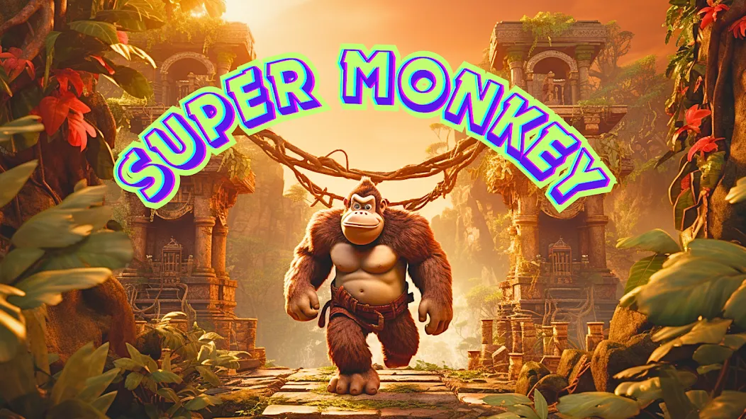 Monkey jungle run kong gorilla  [МОД Mega Pack] Screenshot 1