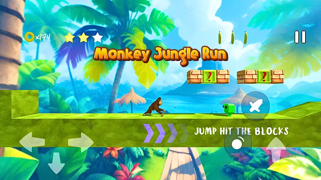 Monkey jungle run kong gorilla  [МОД Mega Pack] Screenshot 2