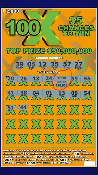 Lottery Scratchers Ticket Off (Лотерейный билет на ободрителейскретчи)  [МОД Меню] Screenshot 1