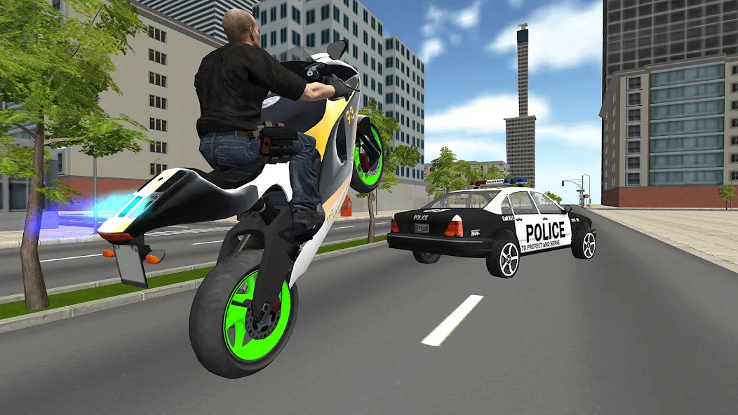 Bike Driving: Police Chase  [МОД Бесконечные монеты] Screenshot 2