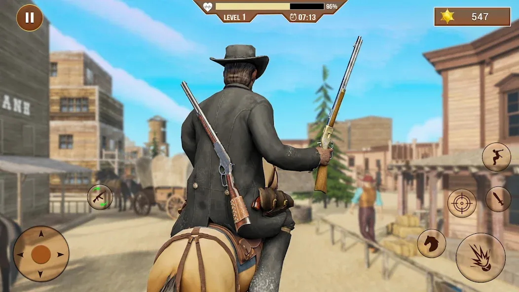 West Cowboy Shooting Games 3D  [МОД Меню] Screenshot 1