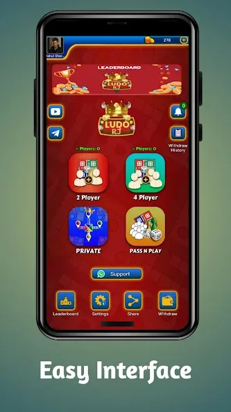 Ludo RJ - Play Ludo And Win (Лудо РДжей)  [МОД Много денег] Screenshot 1