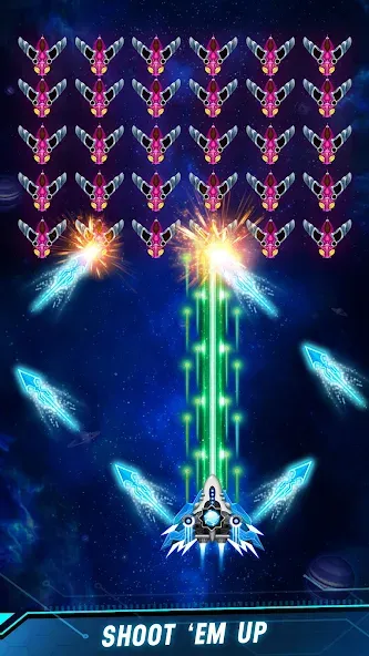 Space shooter - Galaxy attack (Спейс шутер)  [МОД Menu] Screenshot 1