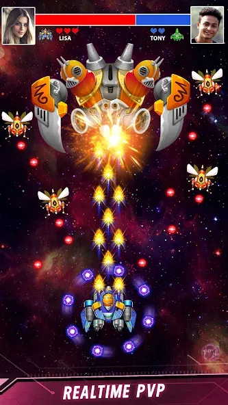 Space shooter - Galaxy attack (Спейс шутер)  [МОД Menu] Screenshot 3