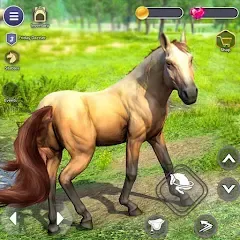 Взломанная Virtual Wild Horse Family Sim (Виртуальное семейство диких лошадей)  [МОД Много денег] - полная версия apk на Андроид