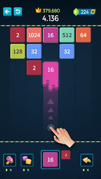 1M - Merge Number Block Puzzle  [МОД Unlocked] Screenshot 1