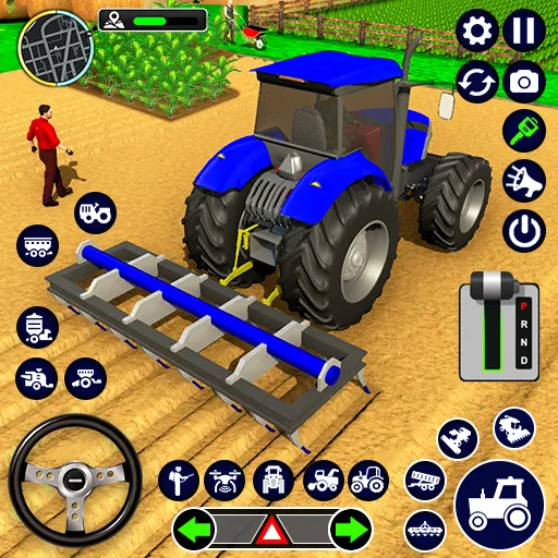 Real Tractor Driving Simulator (Реальный симулятор вождения трактора)  [МОД Бесконечные монеты] Screenshot 1