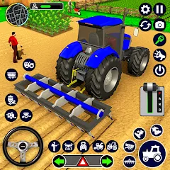 Взломанная Real Tractor Driving Simulator (Реальный симулятор вождения трактора)  [МОД Бесконечные монеты] - стабильная версия apk на Андроид