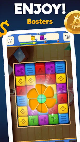 Crypto Blocks Puzzle Challenge  [МОД Все открыто] Screenshot 5