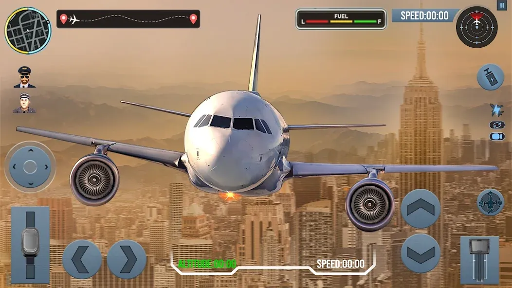 Airplane Simulator Plane Games  [МОД Много денег] Screenshot 1