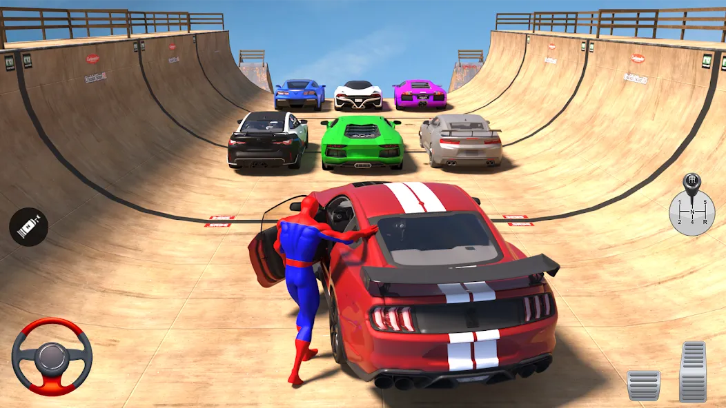 Superhero Car: Mega Ramp Games (Рамп Кар Гейм)  [МОД Меню] Screenshot 3