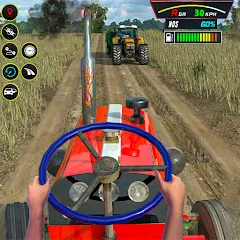 Скачать взломанную Farming Tractor Game Simulator (Фарминг Трактор Игра Симулятор)  [МОД Unlimited Money] - последняя версия apk на Андроид