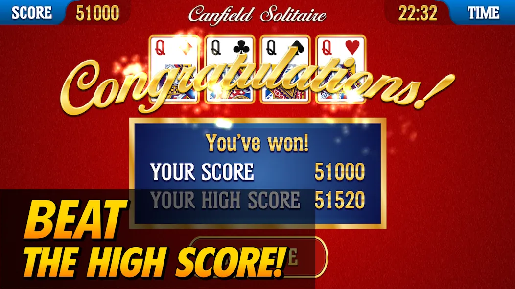 Canfield Solitaire (Кэнфилд пасьянс)  [МОД Меню] Screenshot 2