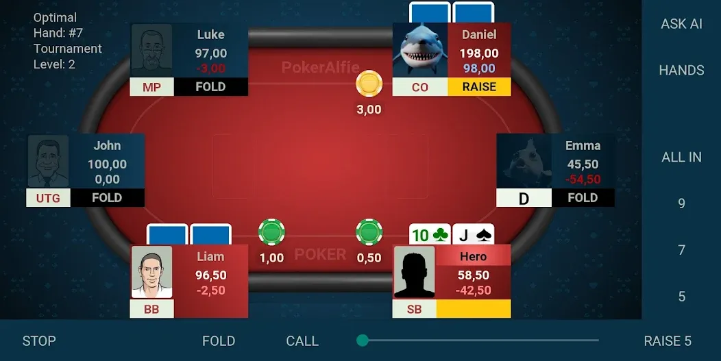 Offline Poker AI - PokerAlfie (Оффлайн Покер ИИ)  [МОД Unlimited Money] Screenshot 3