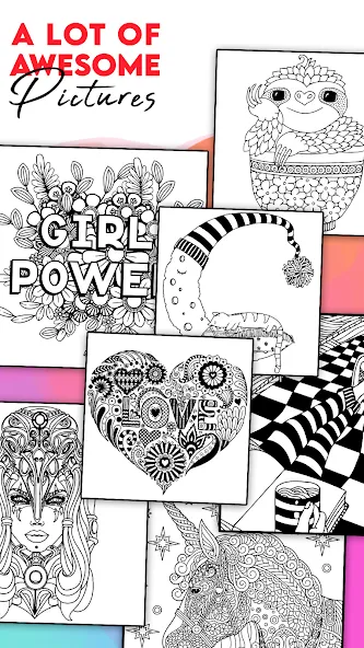 Coloring for adults offline  [МОД Unlocked] Screenshot 2