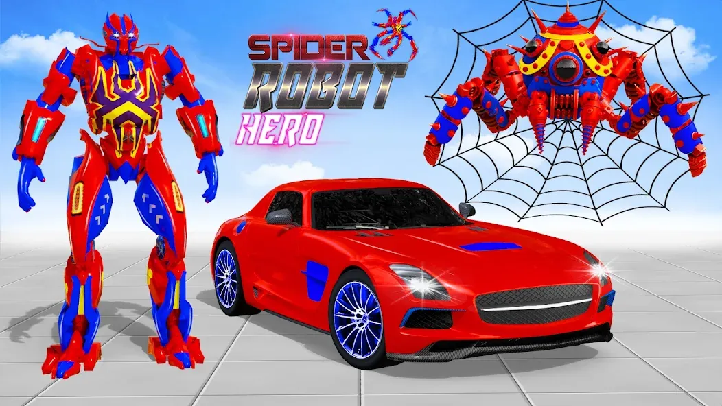 Spider Robot: Robot Car Games (Спайдер Робот)  [МОД Бесконечные монеты] Screenshot 4