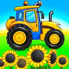 Взлом Tractor, car: kids farm games  [МОД Меню] - последняя версия apk на Андроид