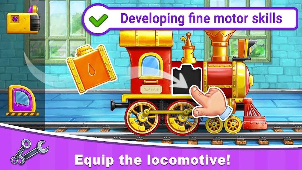 Train Games for Kids: station  [МОД Бесконечные деньги] Screenshot 1