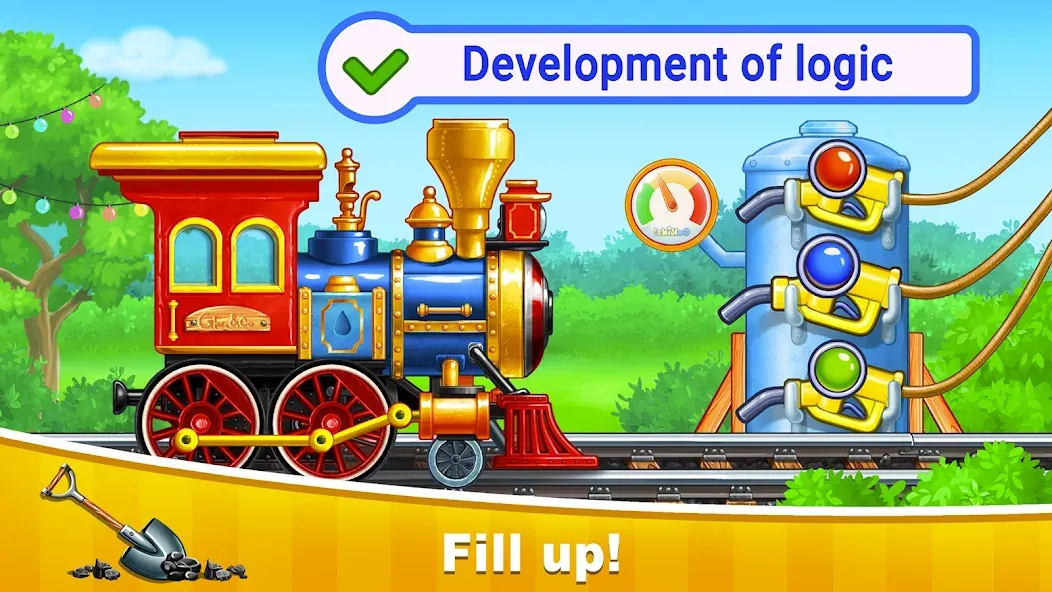 Train Games for Kids: station  [МОД Бесконечные деньги] Screenshot 2