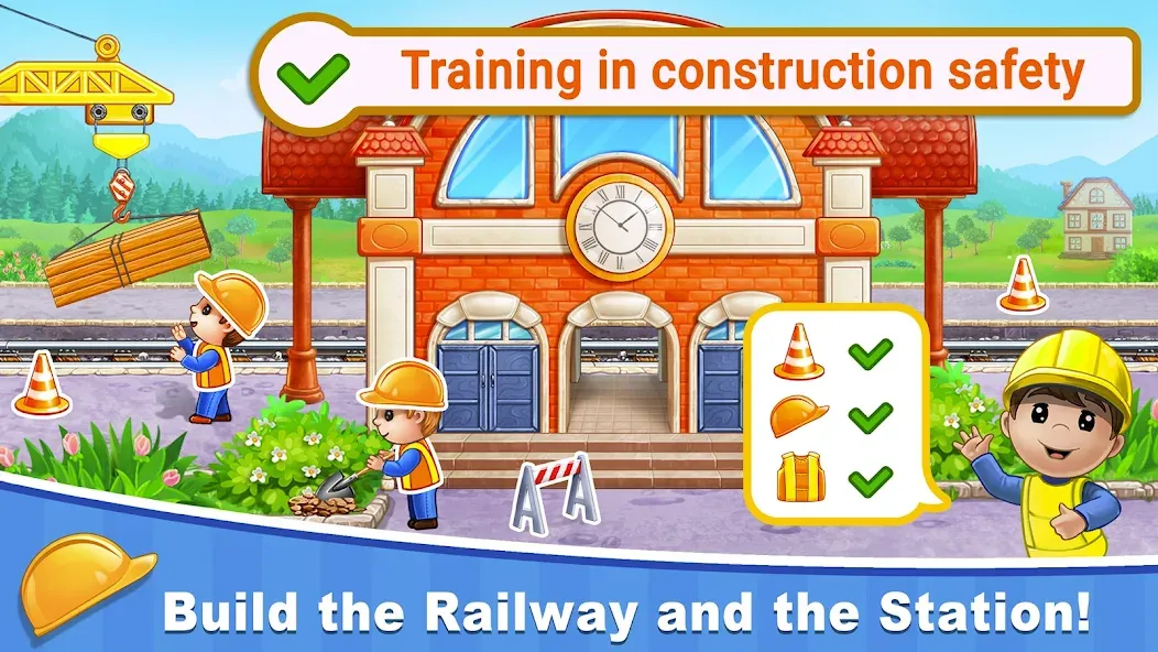 Train Games for Kids: station  [МОД Бесконечные деньги] Screenshot 3