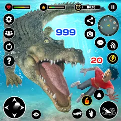 Скачать взломанную Animal Crocodile Attack Sim (Энимал Крокодайл Аттак Сим)  [МОД Бесконечные деньги] - стабильная версия apk на Андроид