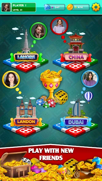 Multiplayer Dice Ludo Games (Мультиплеер Дайс Лудо Игры)  [МОД Бесконечные монеты] Screenshot 4