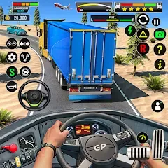 Скачать взломанную Truck Driving Euro Truck Game  [МОД Бесконечные монеты] - последняя версия apk на Андроид