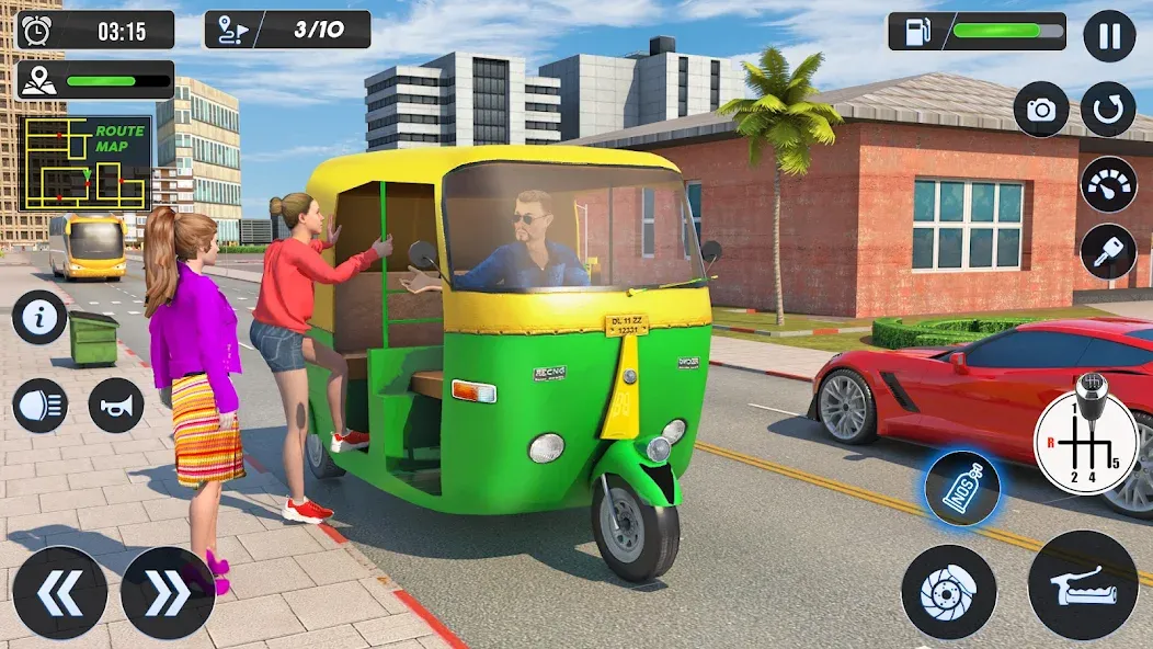 Tuk Tuk Auto Driving Games 3D  [МОД Mega Pack] Screenshot 4