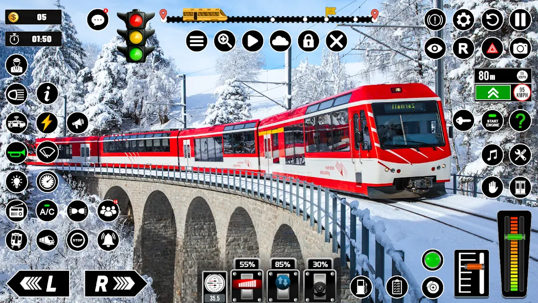 Railway Train Simulator Games  [МОД Mega Pack] Screenshot 2