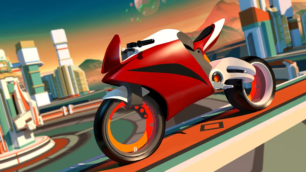 Gravity Rider: Space Bike Race (Гравити Райдер)  [МОД Много денег] Screenshot 2