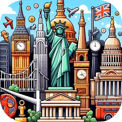 Скачать взломанную Capitals of the World - Quiz 1  [МОД Много денег] - полная версия apk на Андроид