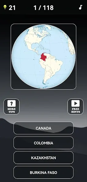 Guess the World Map Quiz  [МОД Меню] Screenshot 1